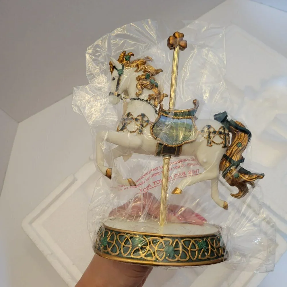 NIB The Hamilton Collection - Irish Blessing Carousel Sculpture